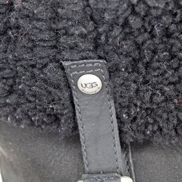Ugg ‘Bellevue’ Leather Shearling Foldover Ankle Boots - Picture 6 of 8